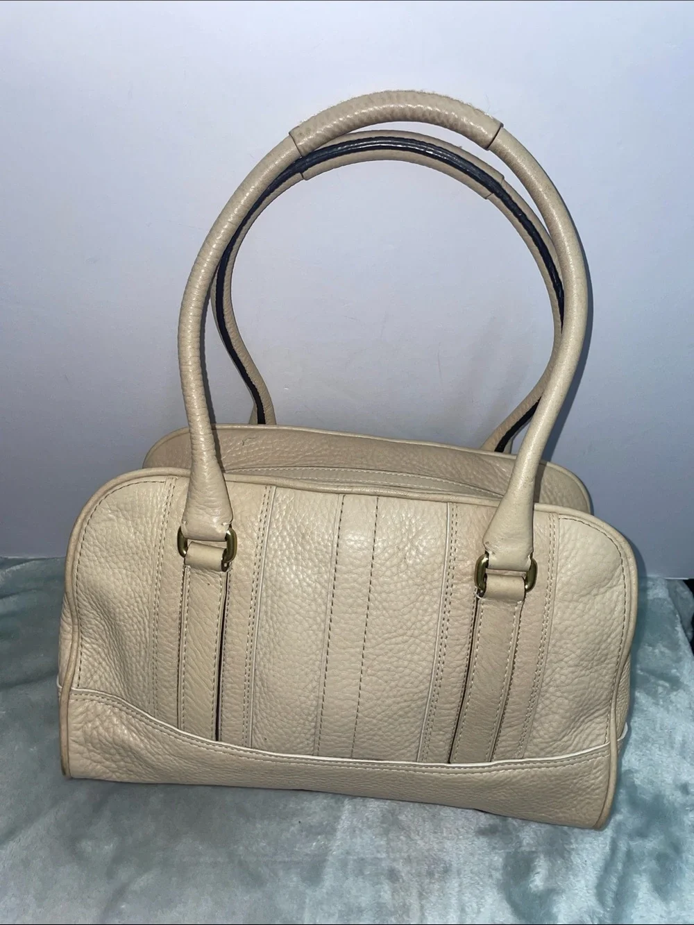 Vintage Coach ‘Hamptons’ Pebbled Leather Satchel